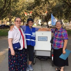 An image of Sister Libby with some Mercy Pedalers